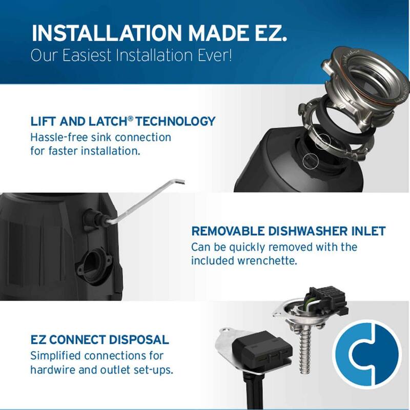 3/4 HP Continuous Feed Garbage Disposal H531