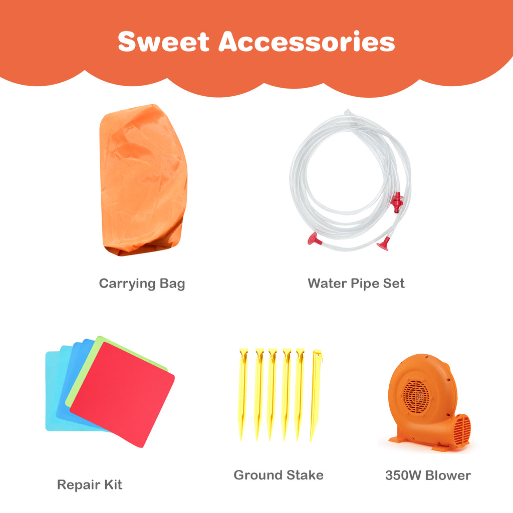 Inflatable Water Slide Bounce House with 350W Blower V8566