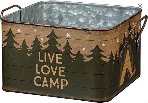 Rustic Square Metal Bins, Set of 2 S616