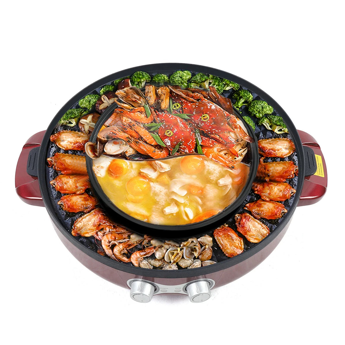 2 In 1 Electric Grill & Hot Pot 2200W D24186