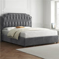Queen Upholstered Bed with 4 Storage Drawers W352