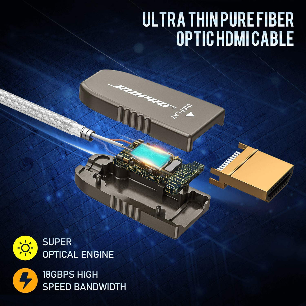 Fiber Optic HDMI Cable 33 Feet 18Gbps N9262