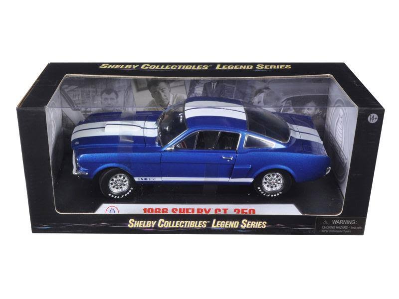 1966 Ford Shelby Mustang GT 350 Blue 1/18 Diecast Model Car R241188