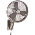 15 in. Indoor/Outdoor Brushed Nickel Wall Mount Fan Y663290