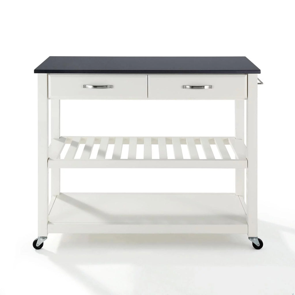 Southwestern Style Granite Top Kitchen Prep Cart H690