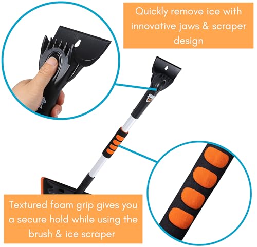 55" Extendable Snow Brush with Detachable Scraper T3427