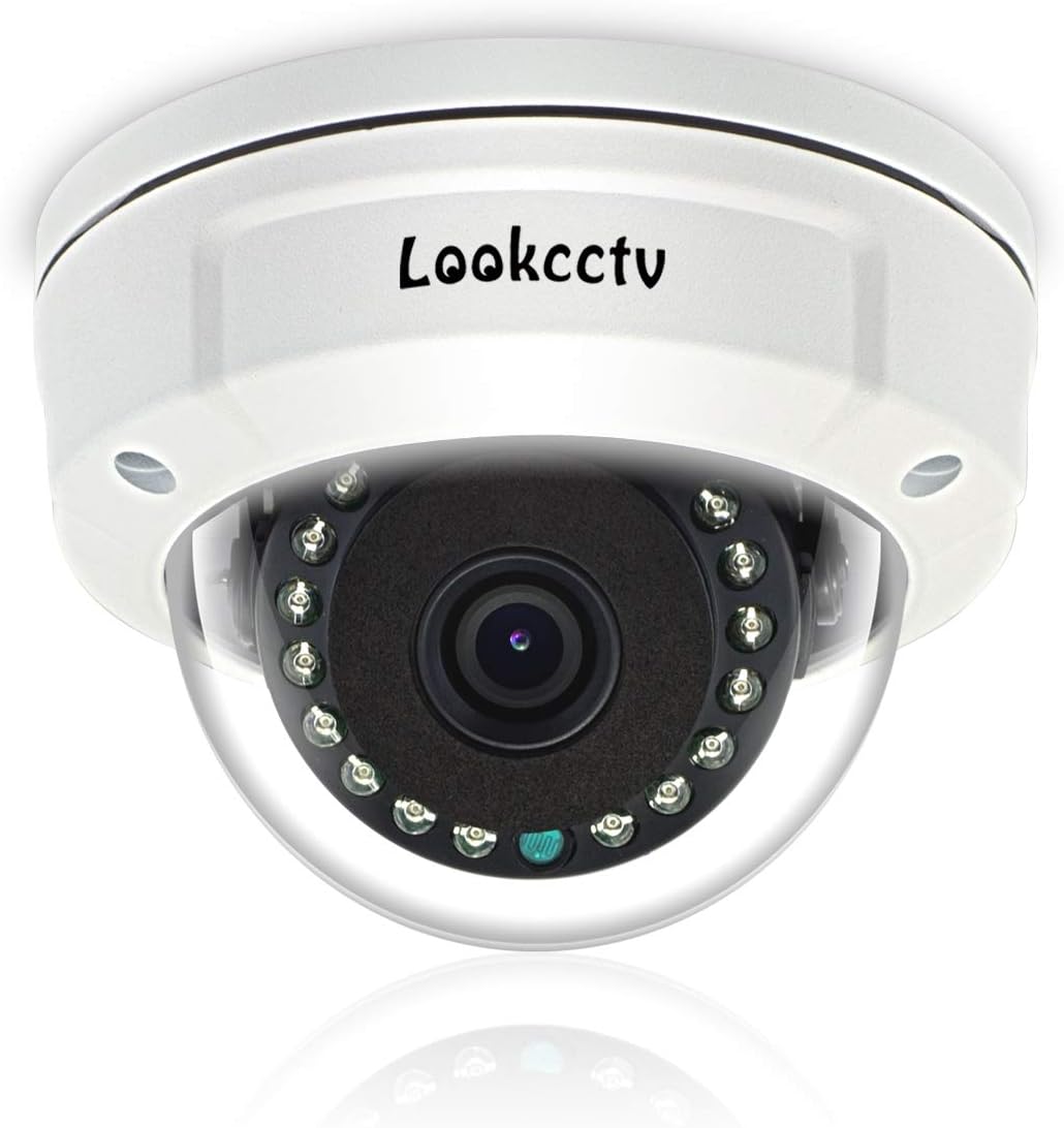 5MP HD IP POE Dome Security Camera, White, 3.6mm Lens, Pack of 2 G59072
