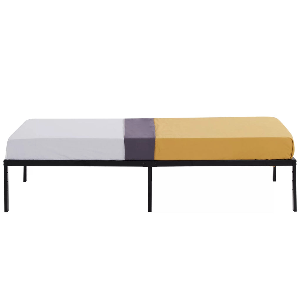 Twin Size Black Metal Platform Bed Q68609