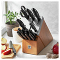 15 Pc Knife Set in Self-Sharpening Ash Wood Block P54929