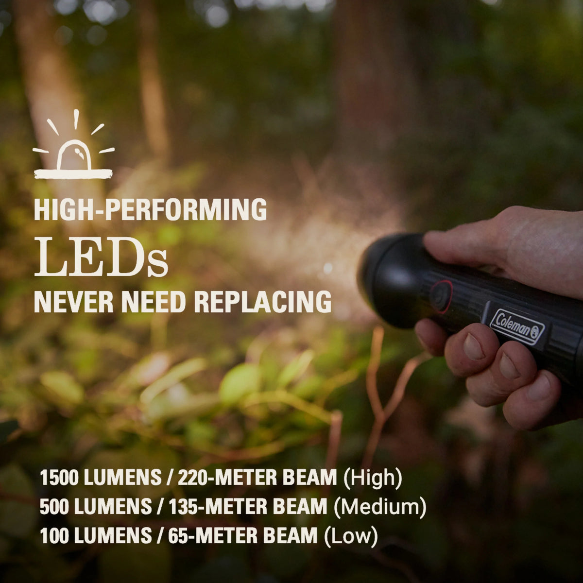 Coleman Classic Recharge 1500 Lumens LED Flashlight F82334