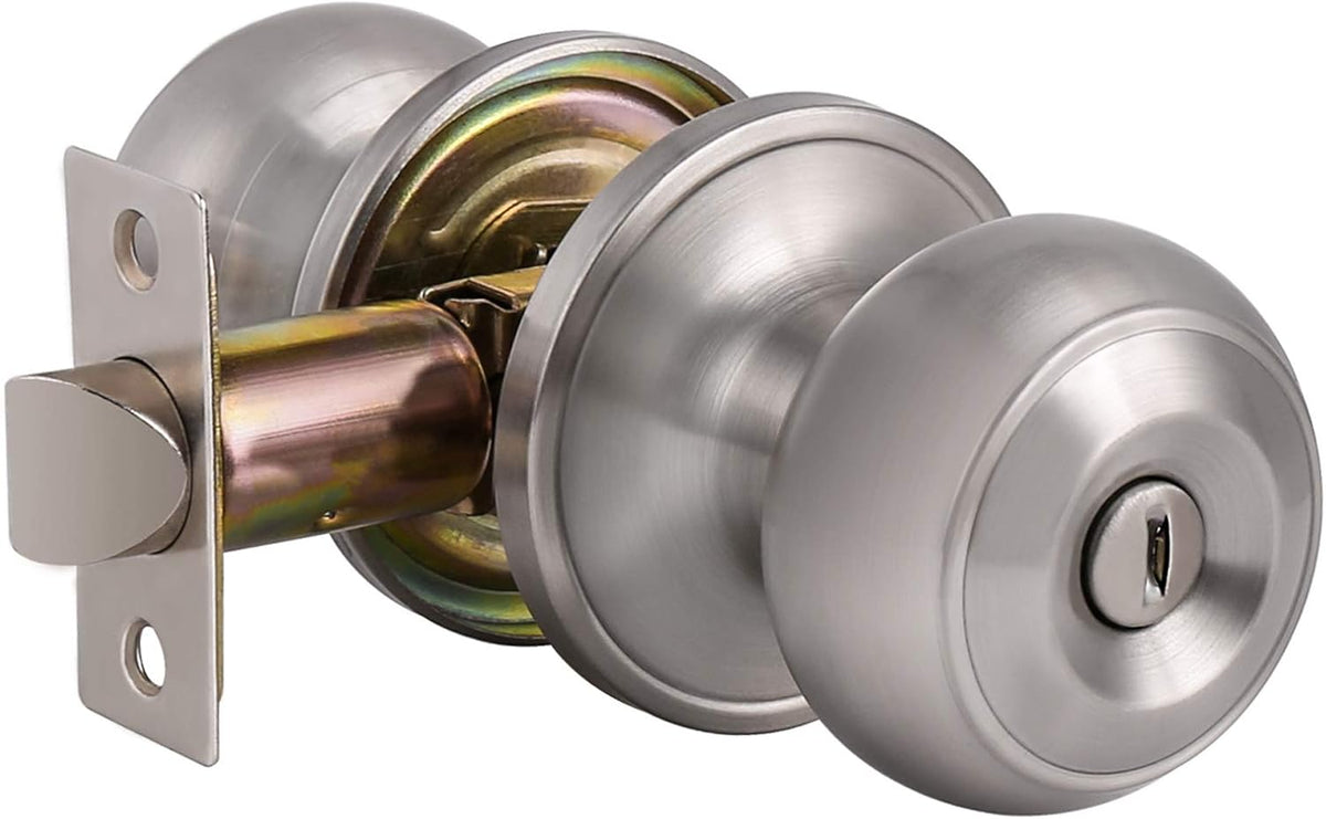 6 Pack Stainless Steel Flat Ball Door Knob Brushed Nickel Finish Pack of 2 I44428