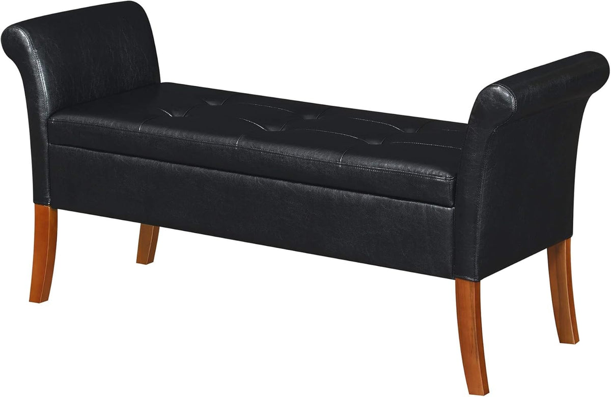 Beige Botanical Storage Bench K5255