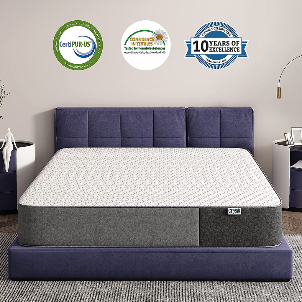 10 Inch Gel-Infused Memory Foam Pillow Top Twin Size Mattress C96390