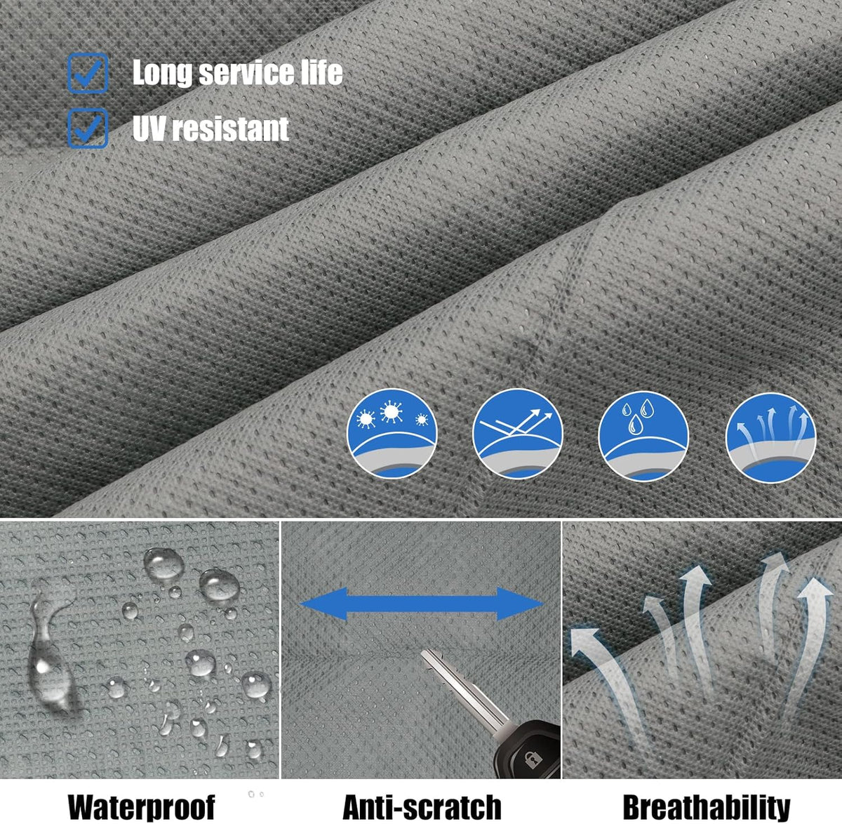 6 Layers Windproof Anti-Scratch UV Resistant Travel Trailer Cover L888043