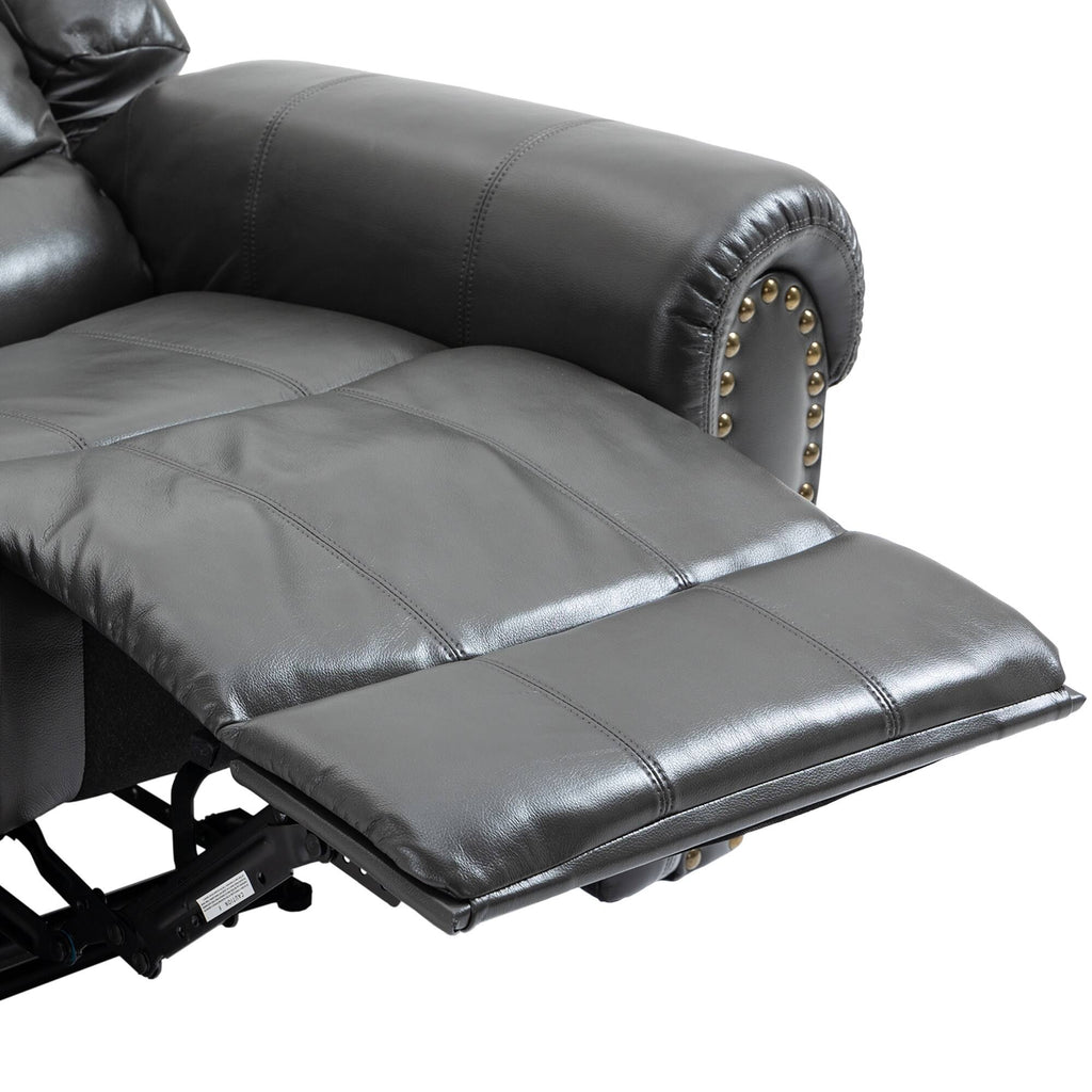 Black Microfiber Manual Standard Recliner N130483