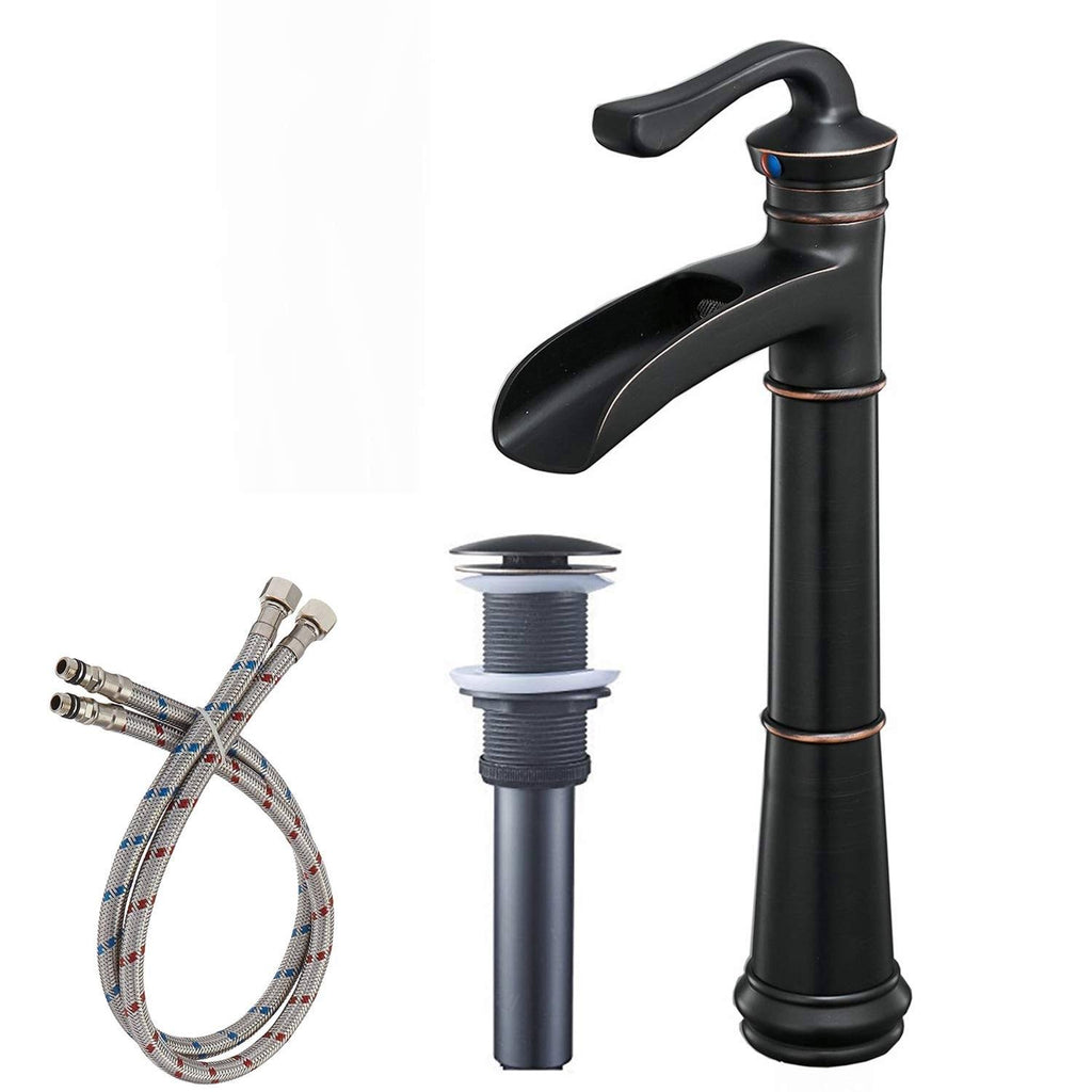 Oil Rubbed Bronze Vessel Sink Faucet with Pop Up Drain F7219