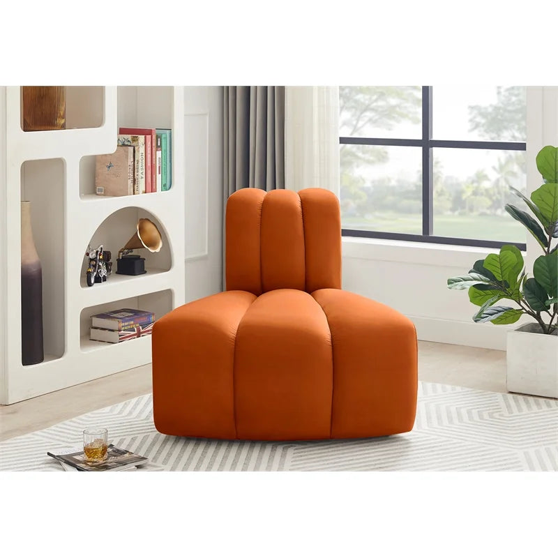 Cognac Velvet Corner Z894