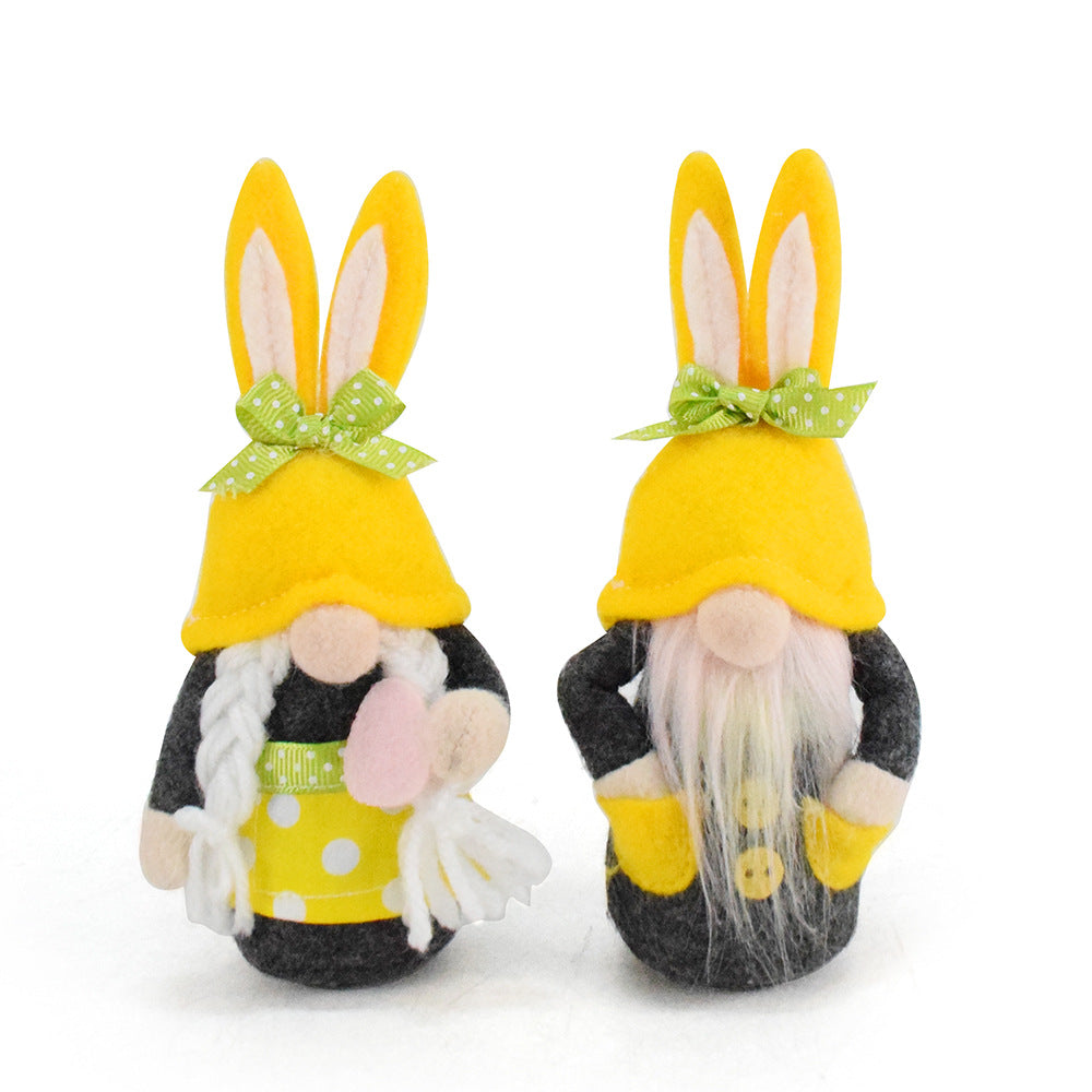2 Pack Handmade Plush Gnome Decor S8093