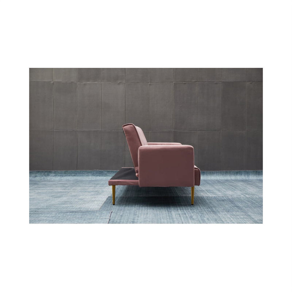 Rose Velvet Convertible Sofa N482141