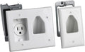 White TV Cable Organizer Kit with Power Solution T434702