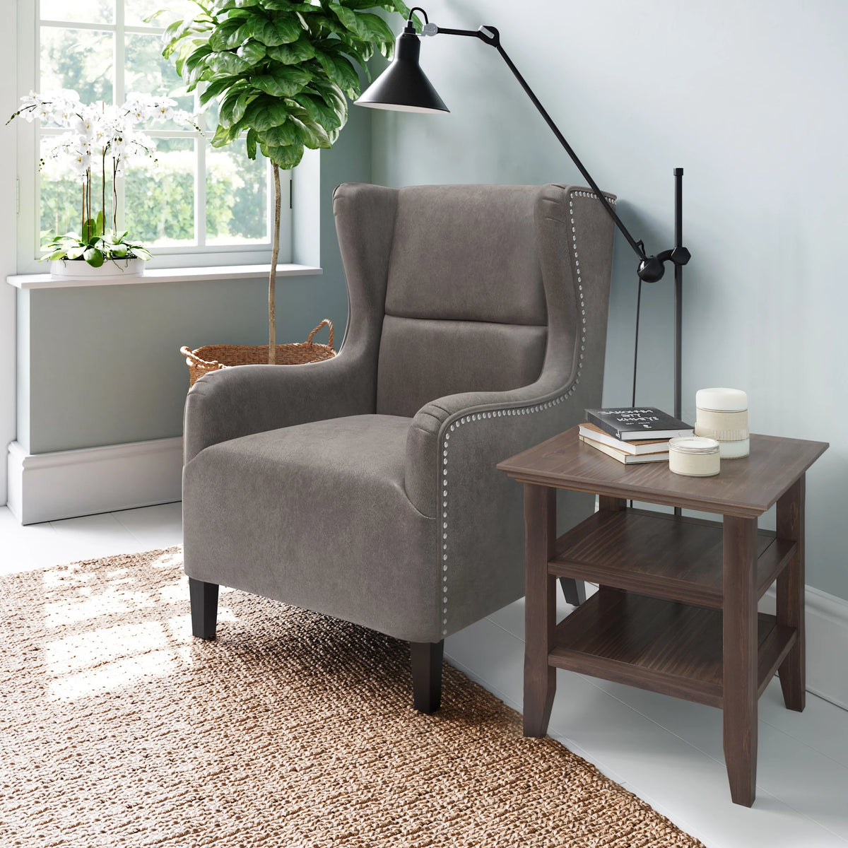 Solid Wood End Table O659984