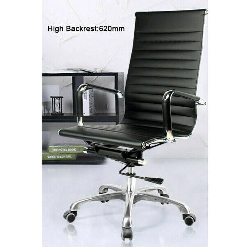 Black High-Back Leather Executive Office Chair U6682