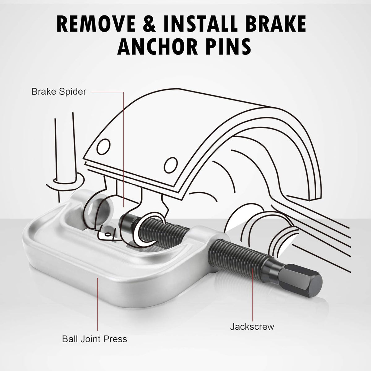 Ball Joint Press & U Joint Removal Tool Kit with 4wd Adapters, Pack of 2 S16420