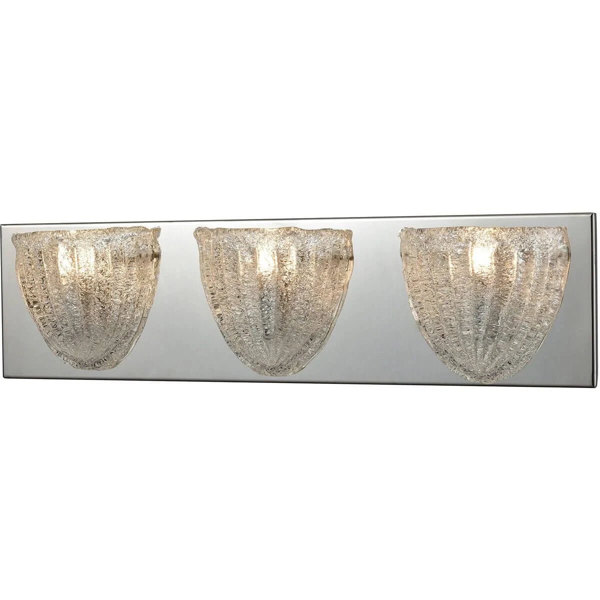 Polished Chrome 3-Light Flush Mount with Painted Mosaic Glass Y99064
