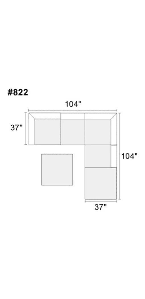 Grey Chenille Modular Sectional 6pc Set S921824