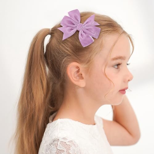 Velvet Hair Bows, 20PCS 3" Alligator Clips S61877