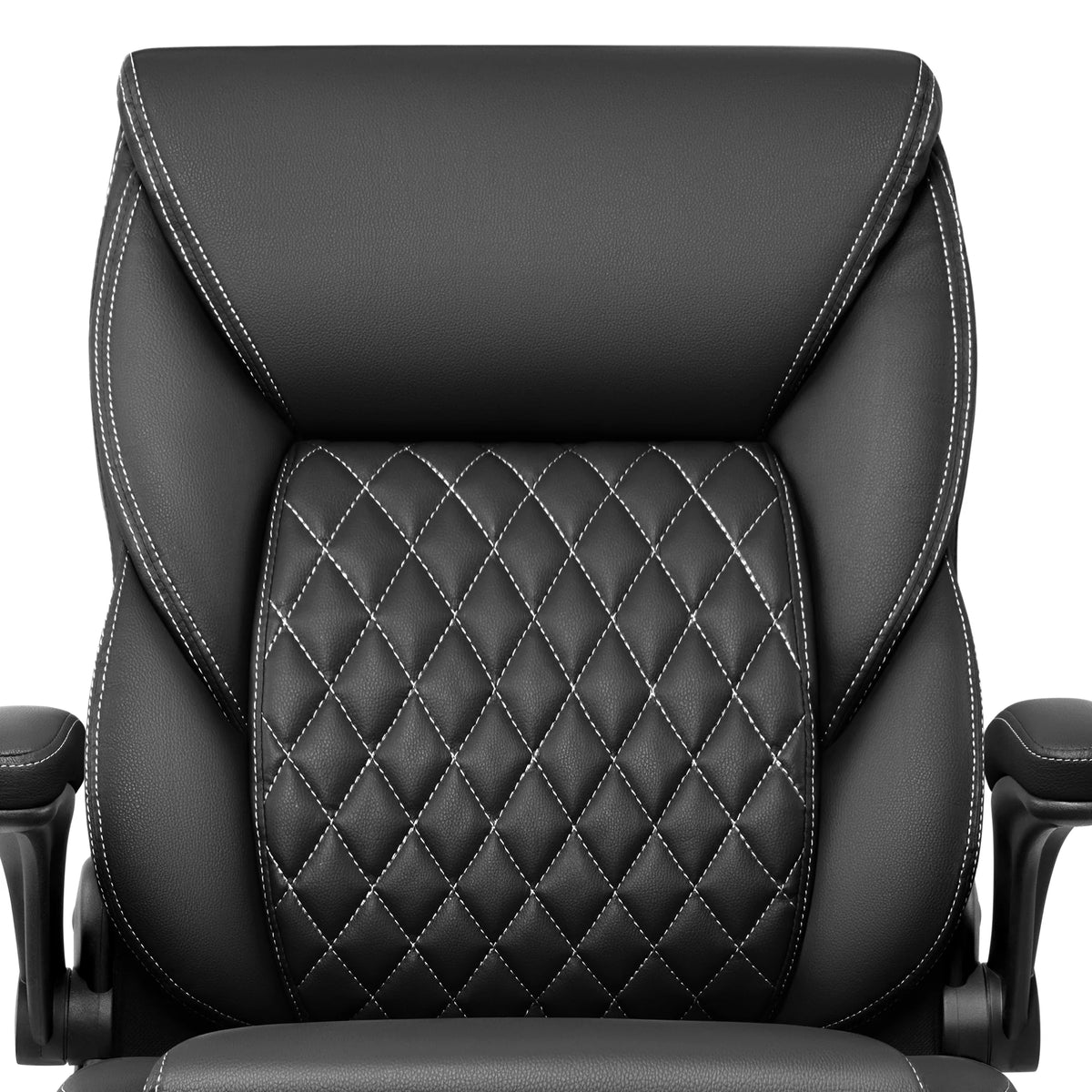 Leather Ergonomic Office Chair with Flip-Up Arms D56122