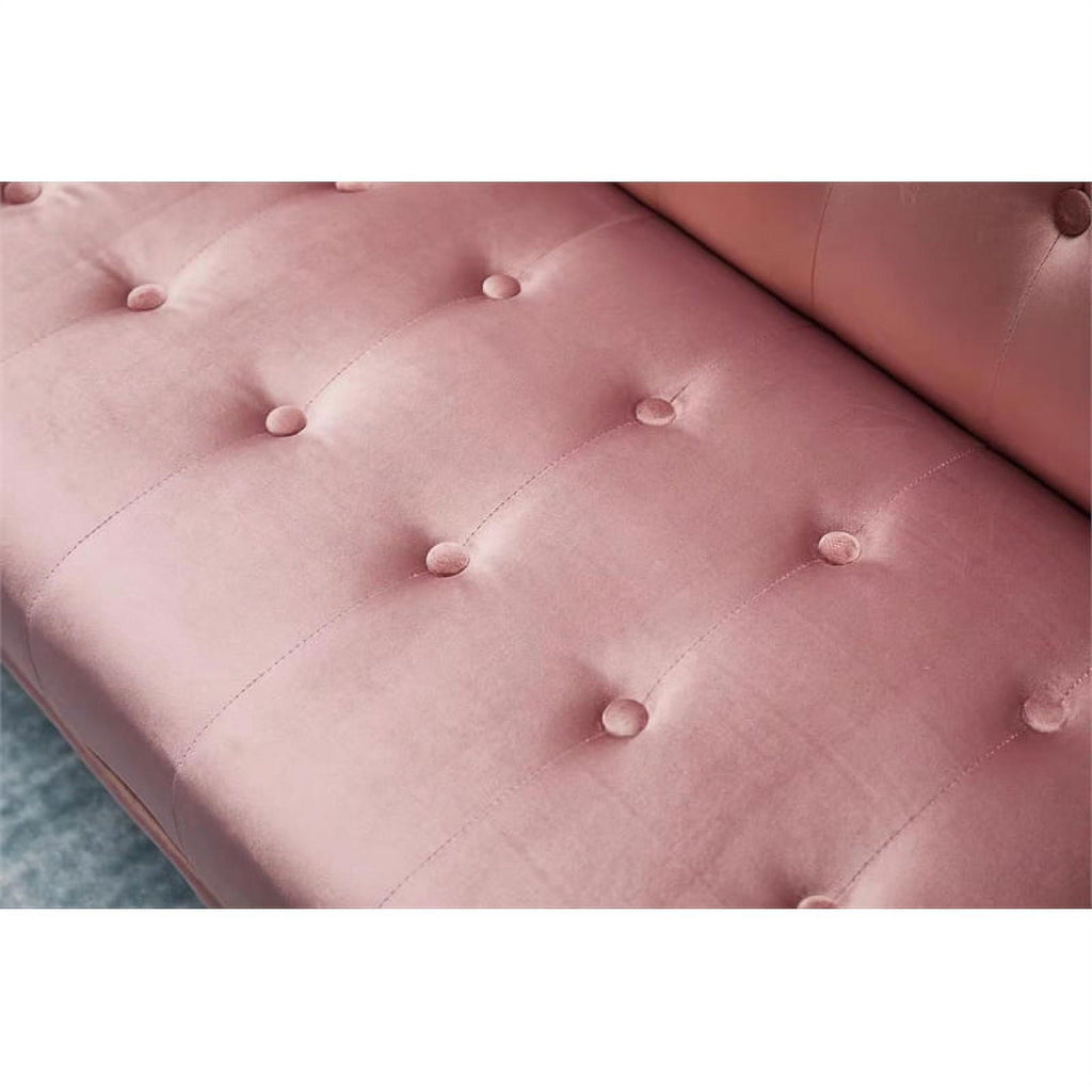Rose Velvet Convertible Sofa N482141