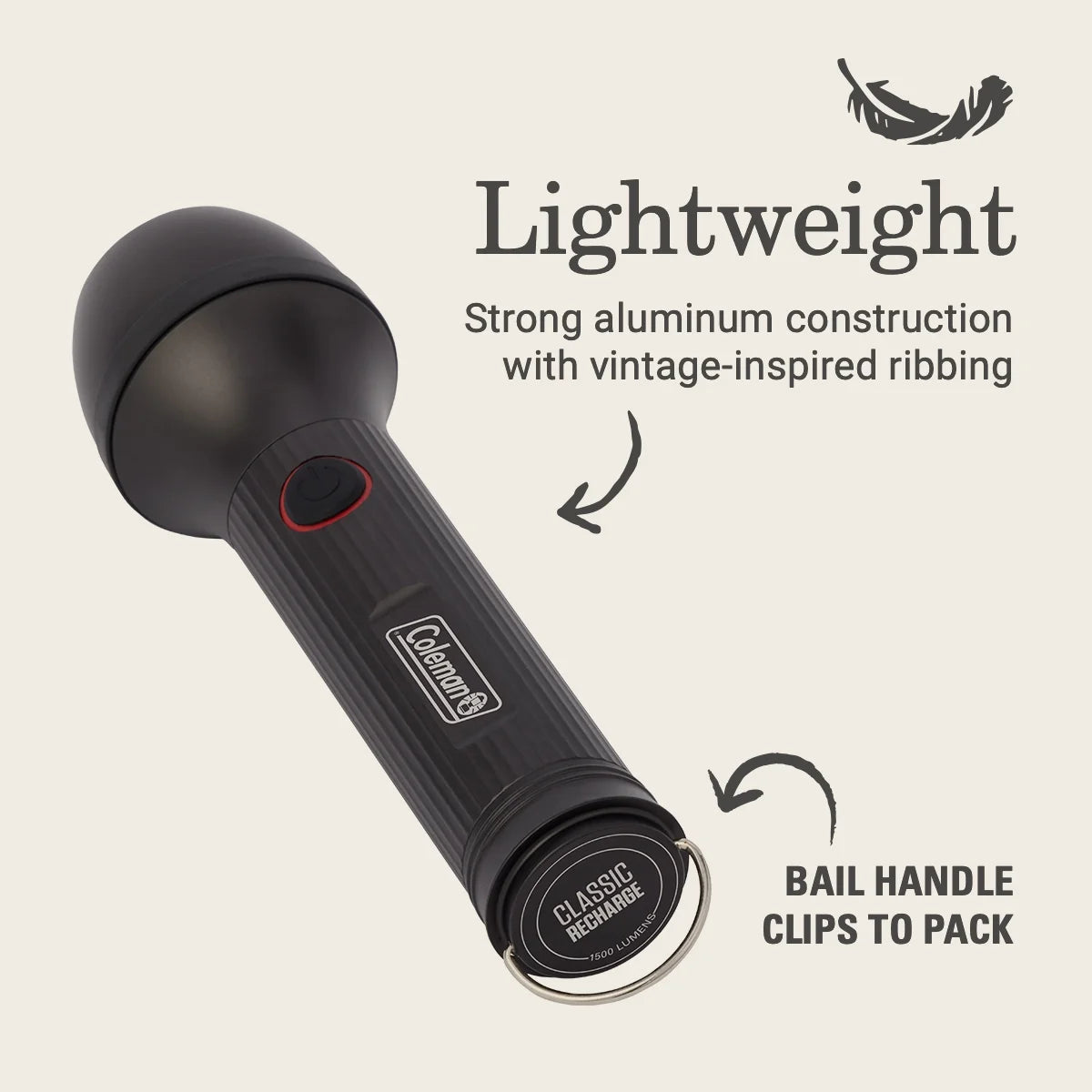 Coleman Classic Recharge 1500 Lumens LED Flashlight F82334