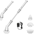 Cordless Electric Spin Scrubber with Long Handle, 3 Brush Heads, Pack of 2 X61000