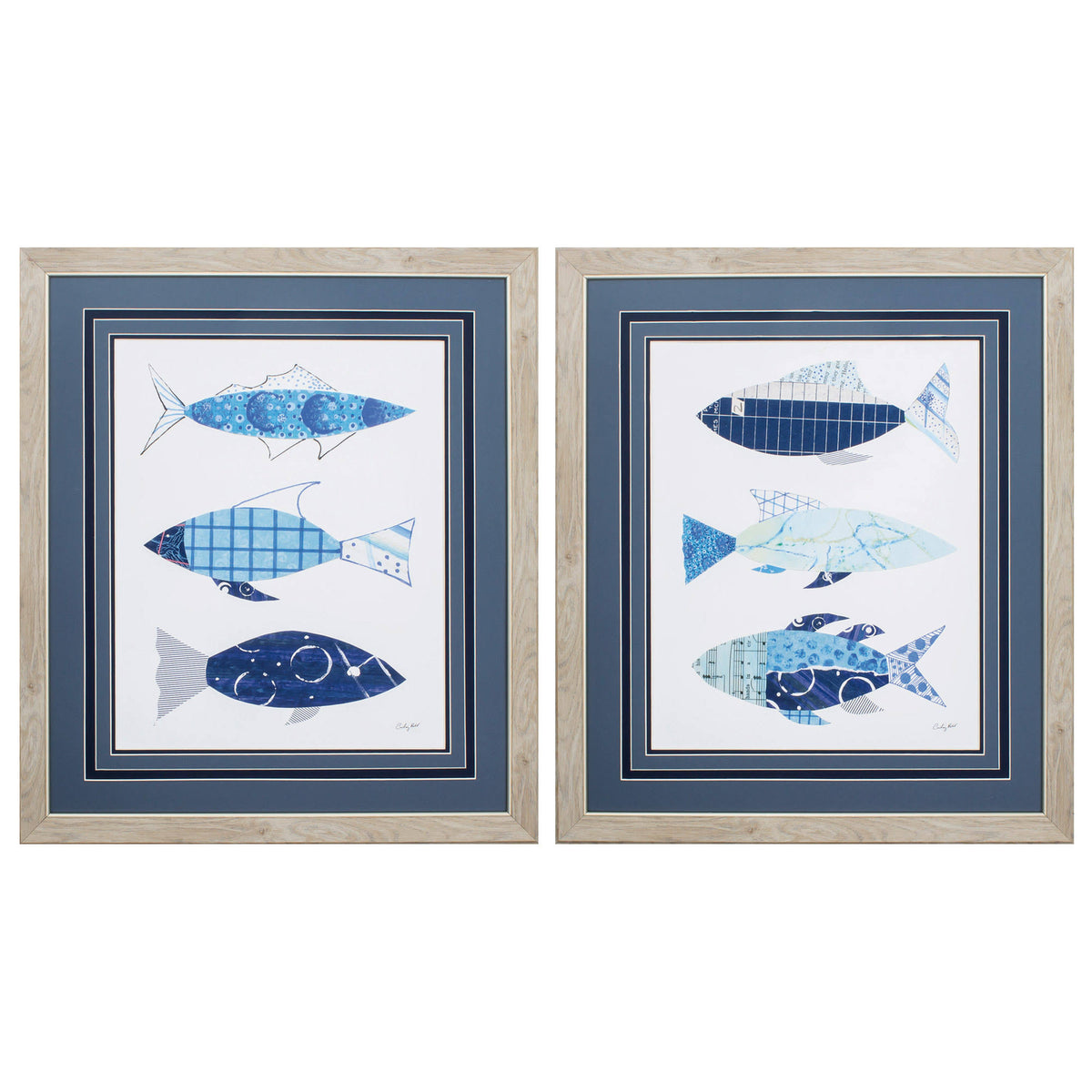 Light Wood Toned Frame Set of 2 B69011