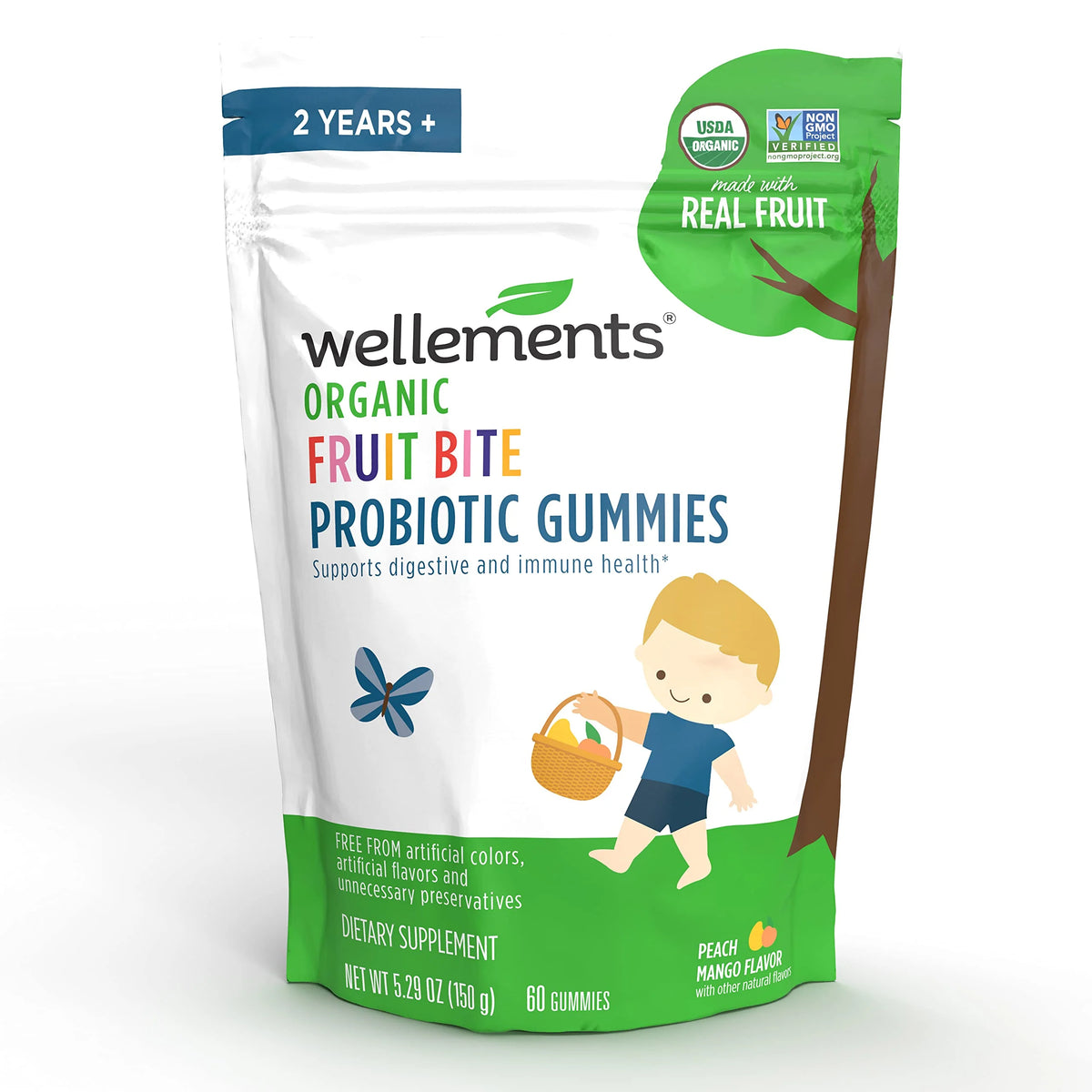 Organic Probiotic Gummies Peach Mango Flavor O165811