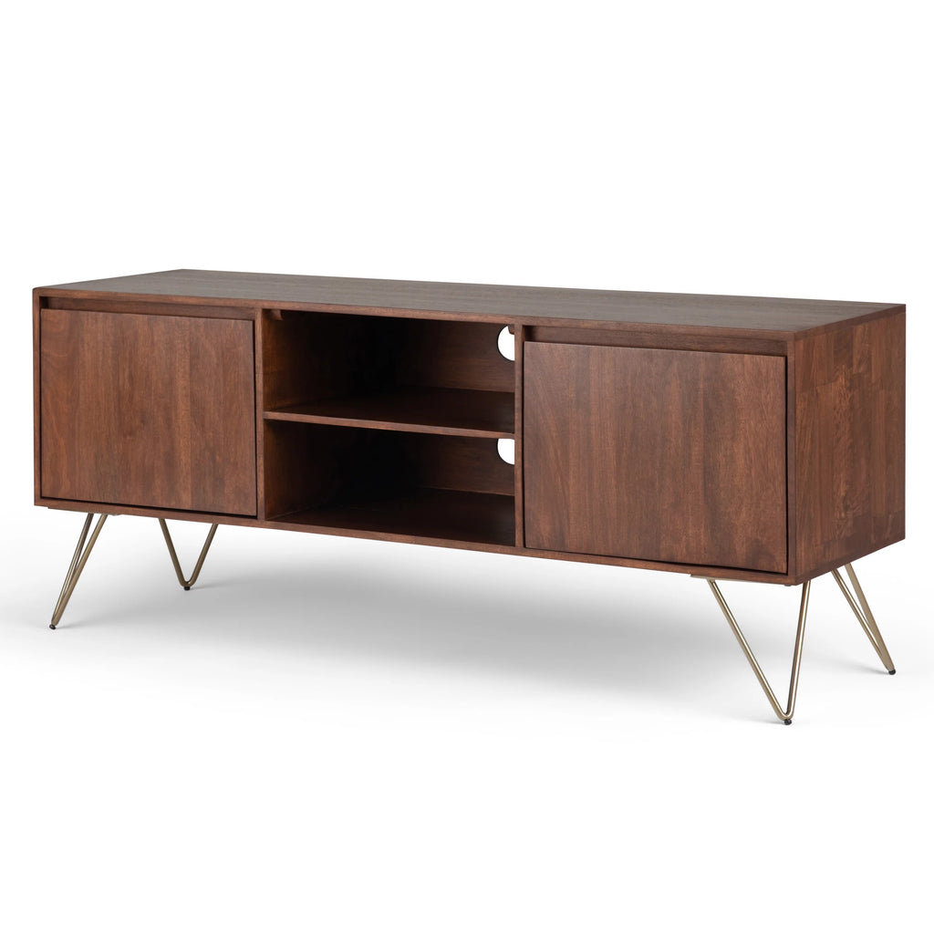Umber Brown Stain TV Media Stand Y6162