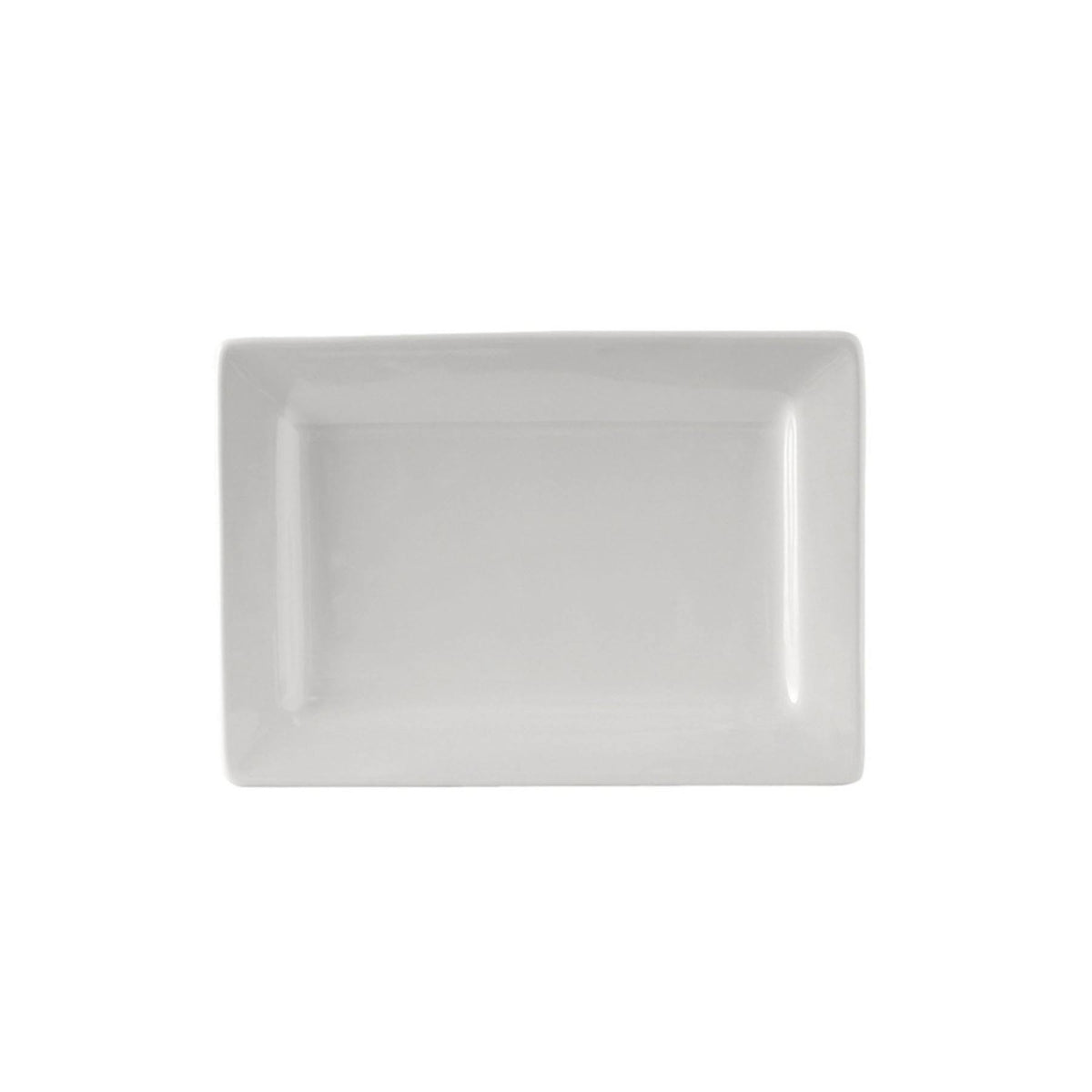 White Rectangular Plate, Case of 12 L523132