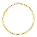 10k Yellow Gold 3mm Solid Cuban Curb Link Chain Bracelet or Anklet P91920