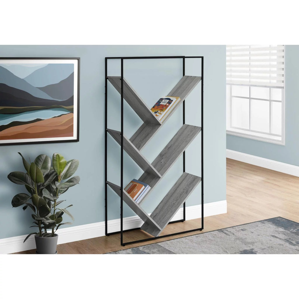 Grey Laminate 3 Tier Bookshelf O561