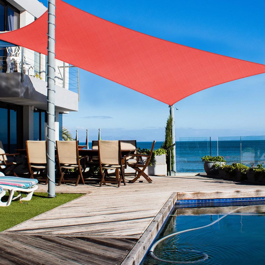 Watermelon Red 20x16Ft Rectangle Sun Shade Sail C1349