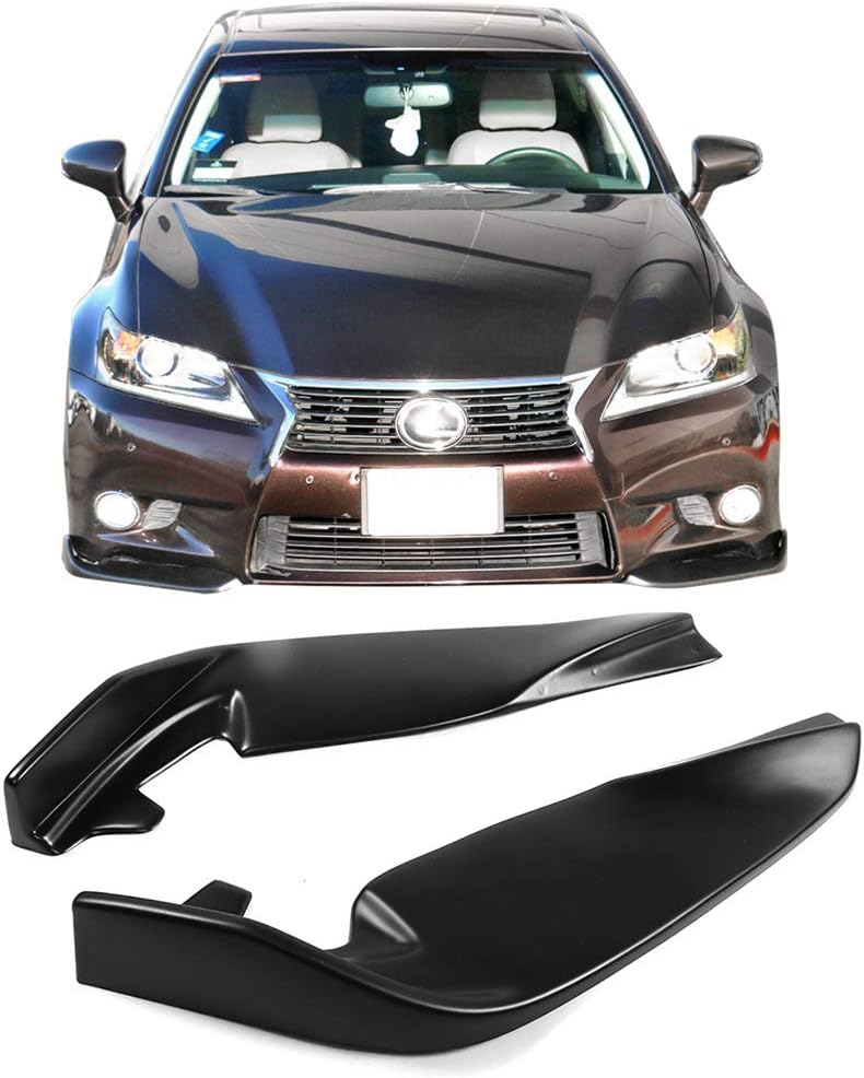 Front Bumper Lip Matte Black PP 2 Pieces L534