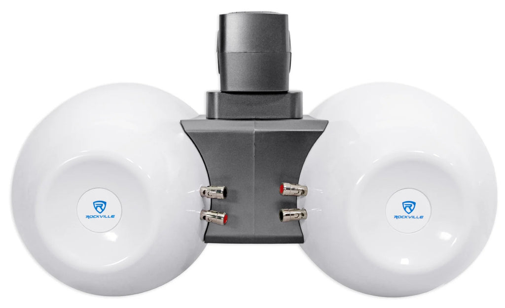 Dual 6.5" White 600 Watt Marine Wakeboard Tower Speaker System G2399