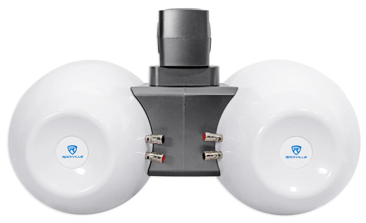 Dual 6.5" White 600 Watt Marine Wakeboard Tower Speaker System G2399