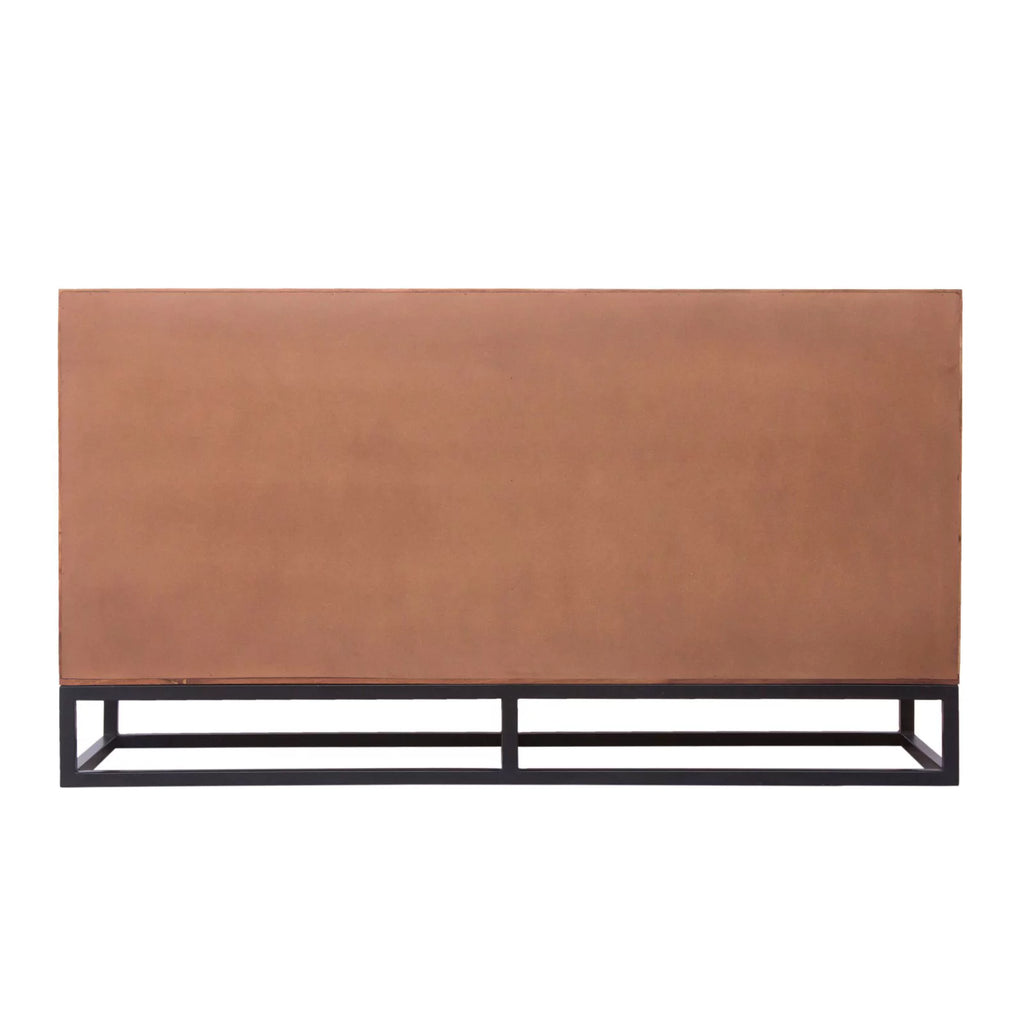 Acacia Wood Dresser or Display Unit Walnut Brown & Black V735241