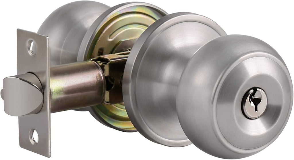 6 Pack Stainless Steel Flat Ball Door Knob Brushed Nickel Finish Pack of 2 I44428