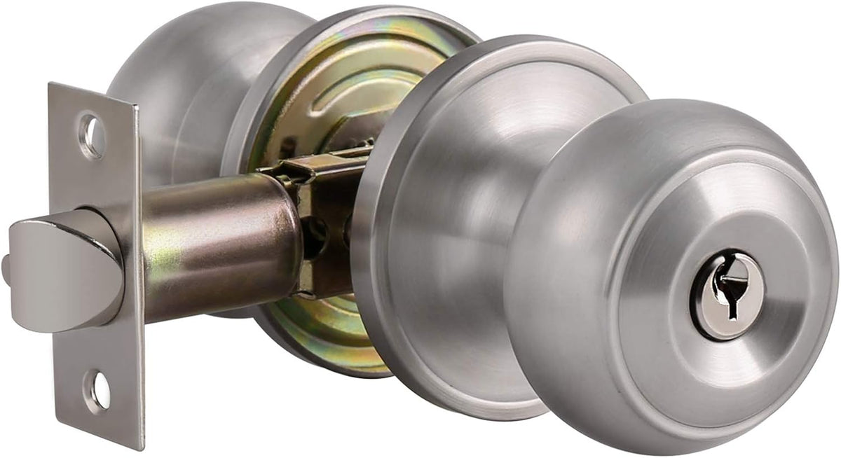 6 Pack Stainless Steel Flat Ball Door Knob Brushed Nickel Finish Pack of 2 I44428