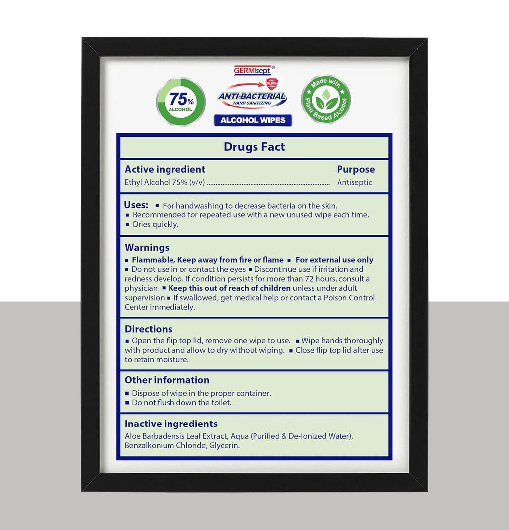 75% Alcohol Antiseptic Hand Sanitizer Wipes (1200 Wipes) W9764