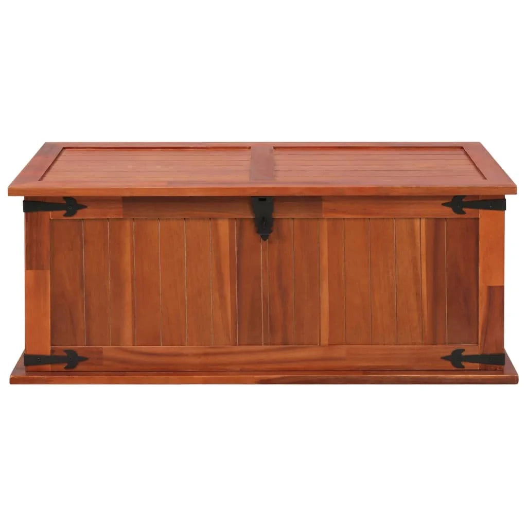 Brown Solid Acacia Wood Storage Chest with Handles J60759