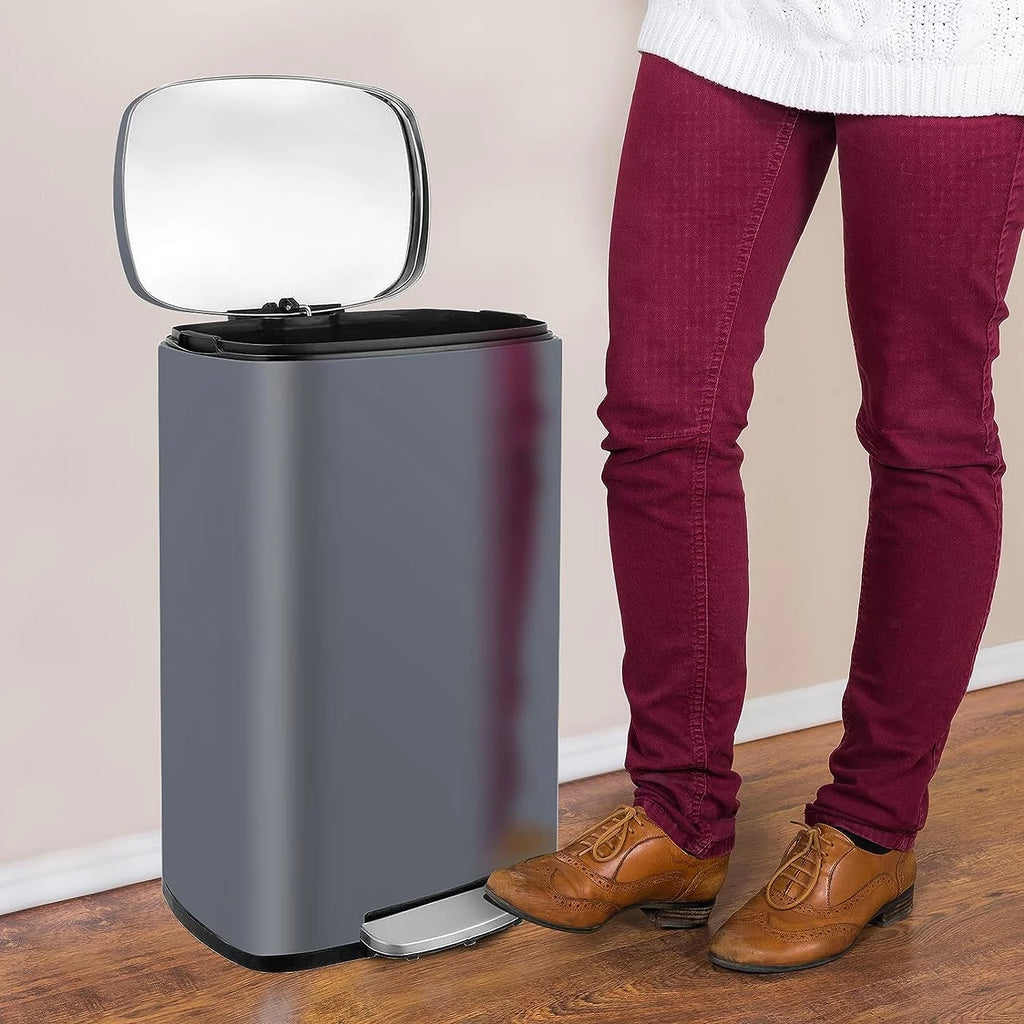 50L Stainless Steel Kitchen Step Trash Can O430603